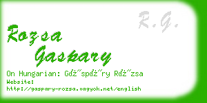 rozsa gaspary business card